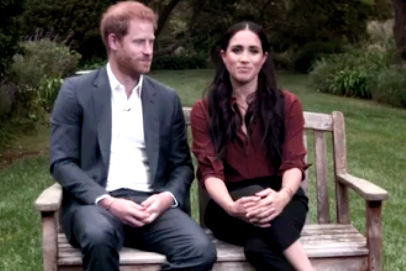 Harry and Meghan are thought to have filmed the <i>Time </i>video in the garden of their California home.