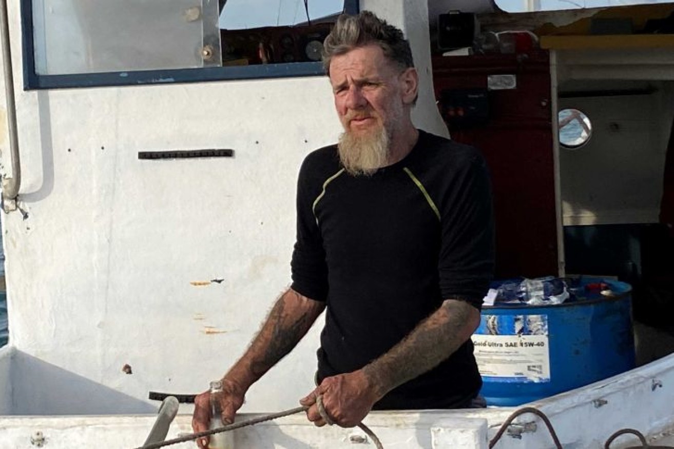 Tony Higgins on board his boat Margrel at Granite Island.