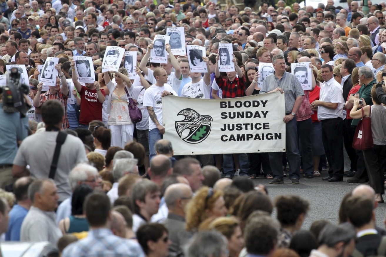 Families of victims campaign for Bloody Sunday justice in June 2010.