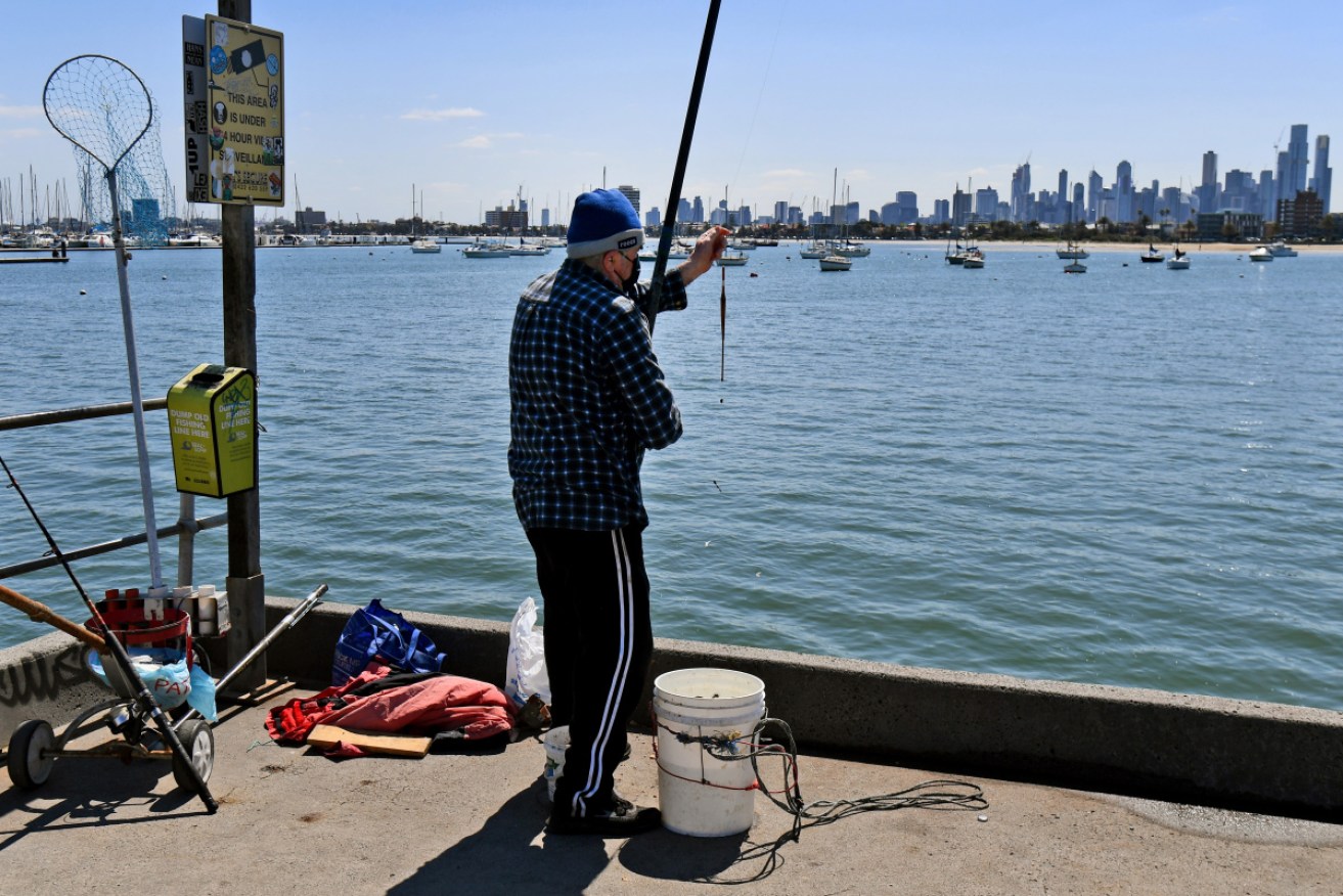 Fishing is allowed again in Melbourne – but it must be solo and within five kilometres of home.
