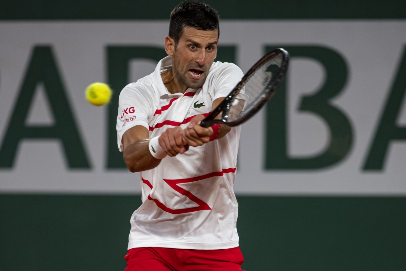 Novak Djokovic has begun his quest for an 18th grand slam title with a dominant 6-0 6-2 6-3 victory over Mikael Ymer of Sweden.