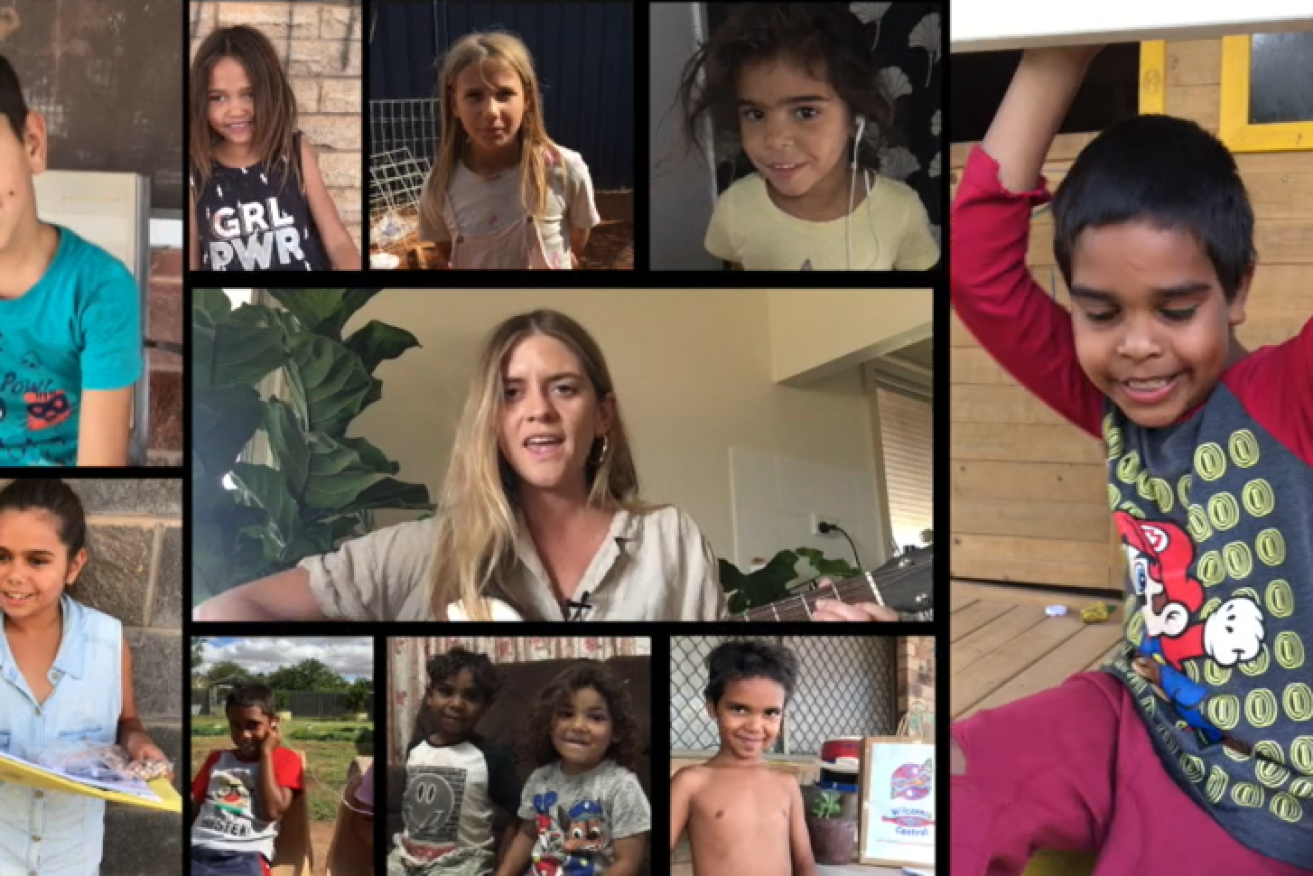 Students at Wilcannia Central School made a music video about staying connected through tough times.