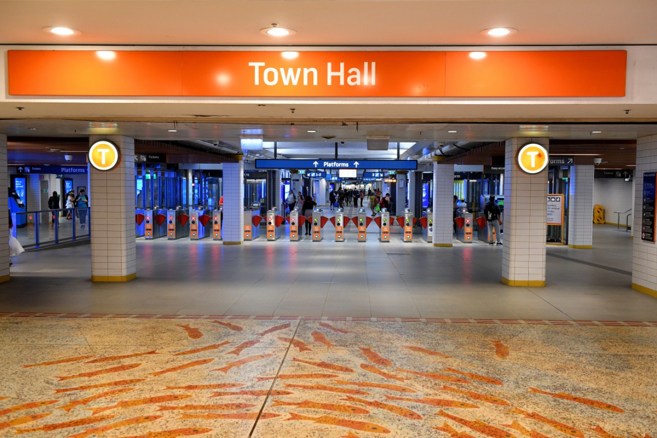 Town Hall station has been added to NSW Health's places of concern. Photo: AAP