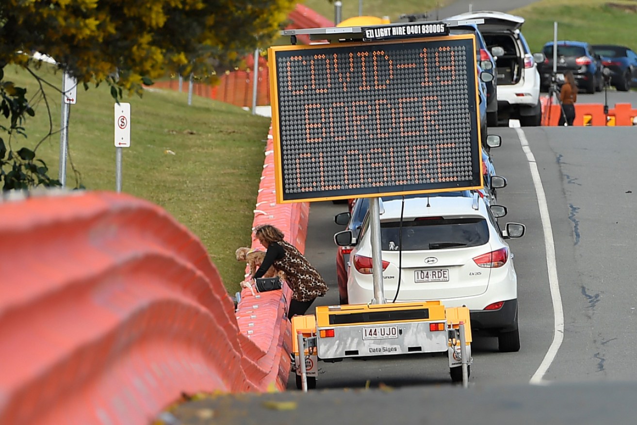 The couple allegedly left Melbourne while it was in lockdown, travelling through NSW to get to Queensland.