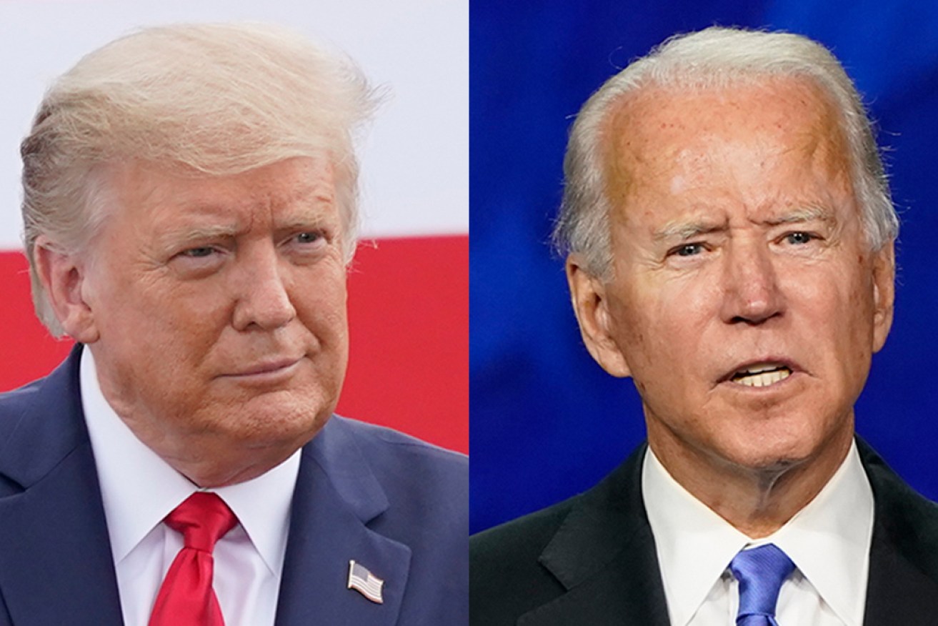 Donald Trump trails Joe Biden in the latest opinion poll. 