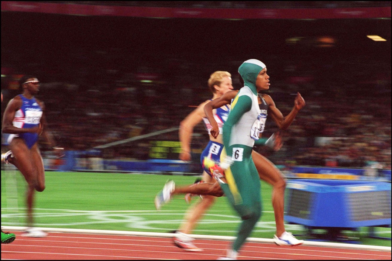 A grandstand has been named in honour of Cathy Freeman at the venue of her Olympic victory.
