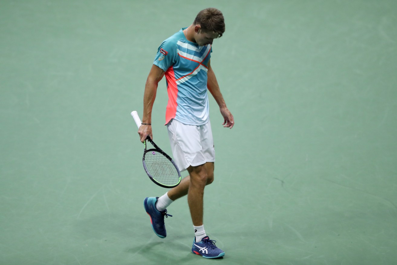 Alex de Minaur's breakout run to the US Open quarter-finals has come to an end.
