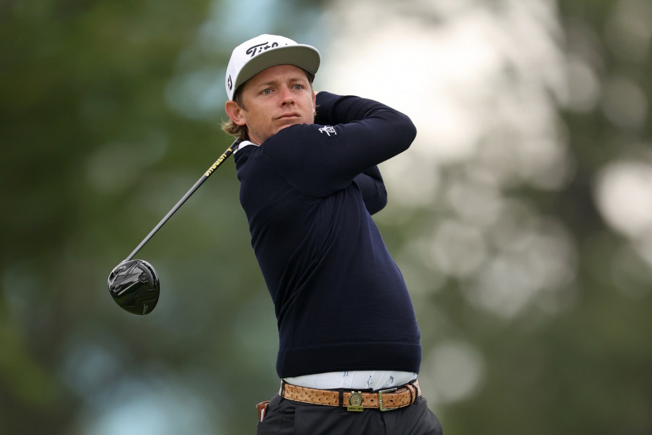 Cameron Smith takes on the sixth tee at the US Open.