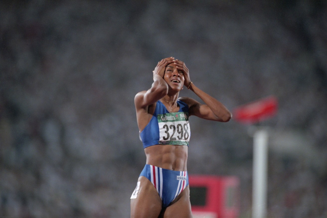 Marie-Jose Perec, pictured in 1996, shocked the world when she left the Sydney Olympics. 
