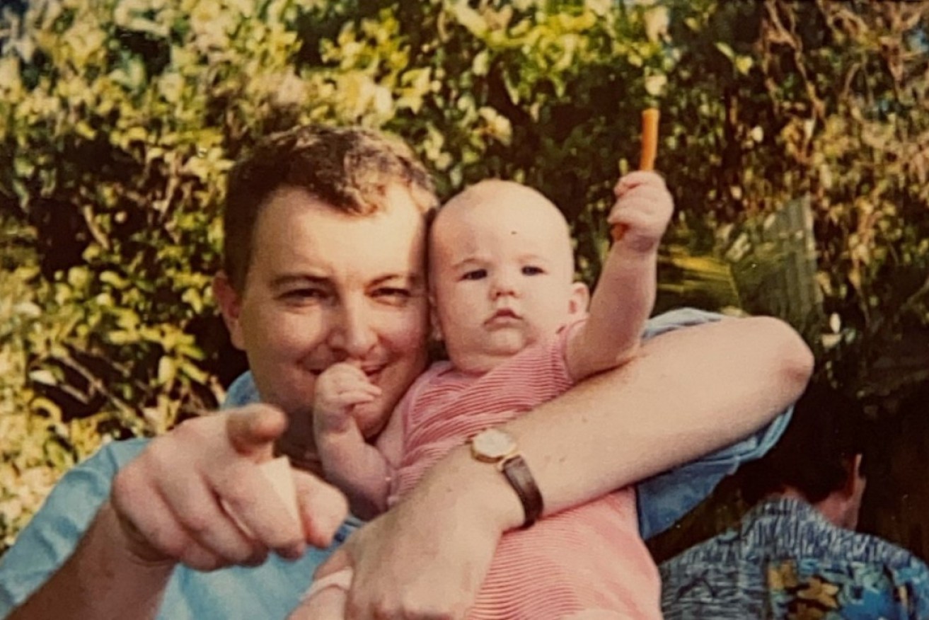 John Elder and his daughter Milo when she was six months old. It took Milo and her sisters 20 years to teach him one of life's great lessons. 