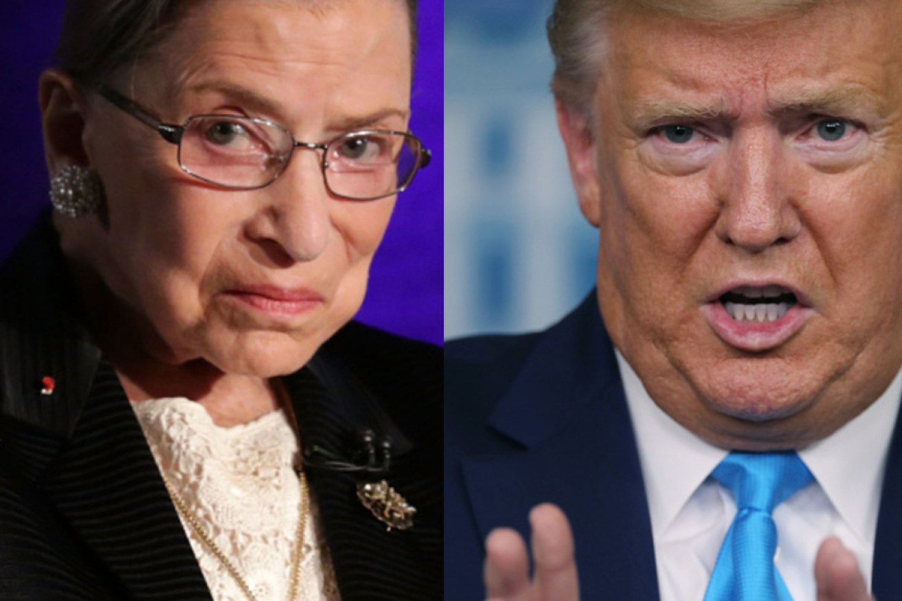 Following the death of Ruth Bader Ginsburg, Donald Trump indicated he will appoint a replacement "without delay".  