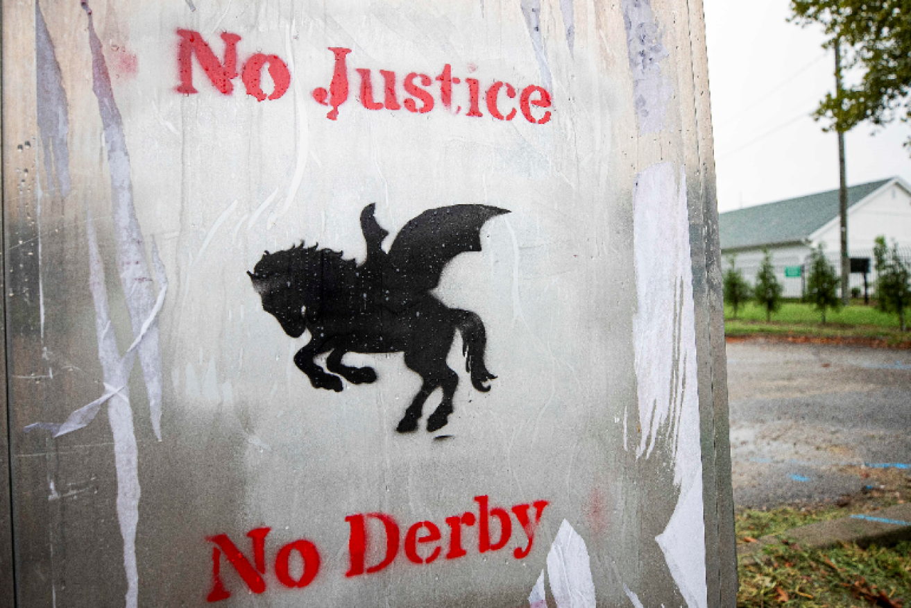 America's biggest horserace was marred by protests.