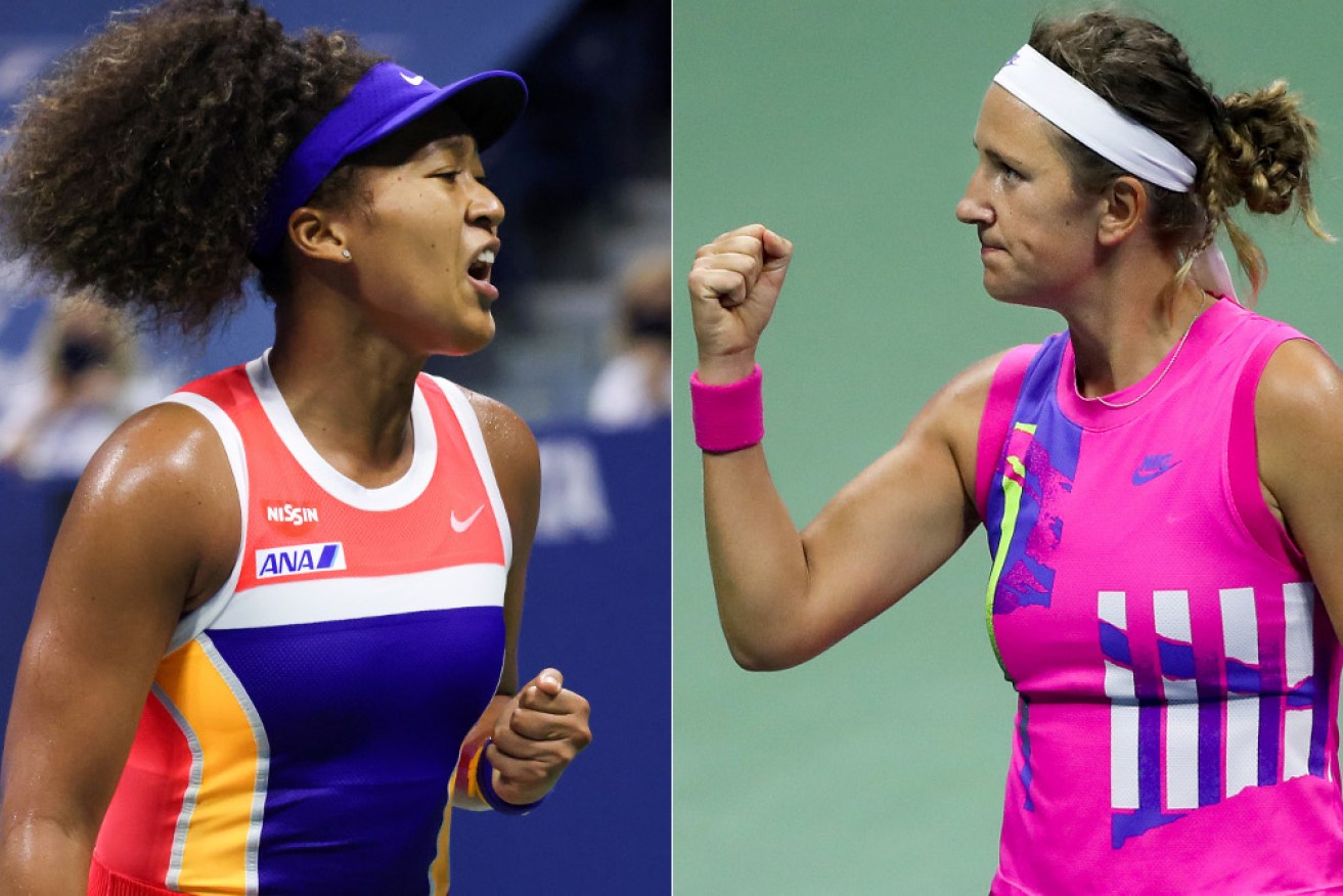 Naomi Osaka, left, will face off against Viktoria Azarenka in the final.