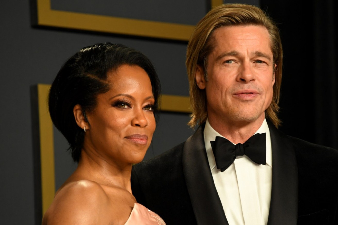 Regina King and Brad Pitt at this year's Academy Awards.