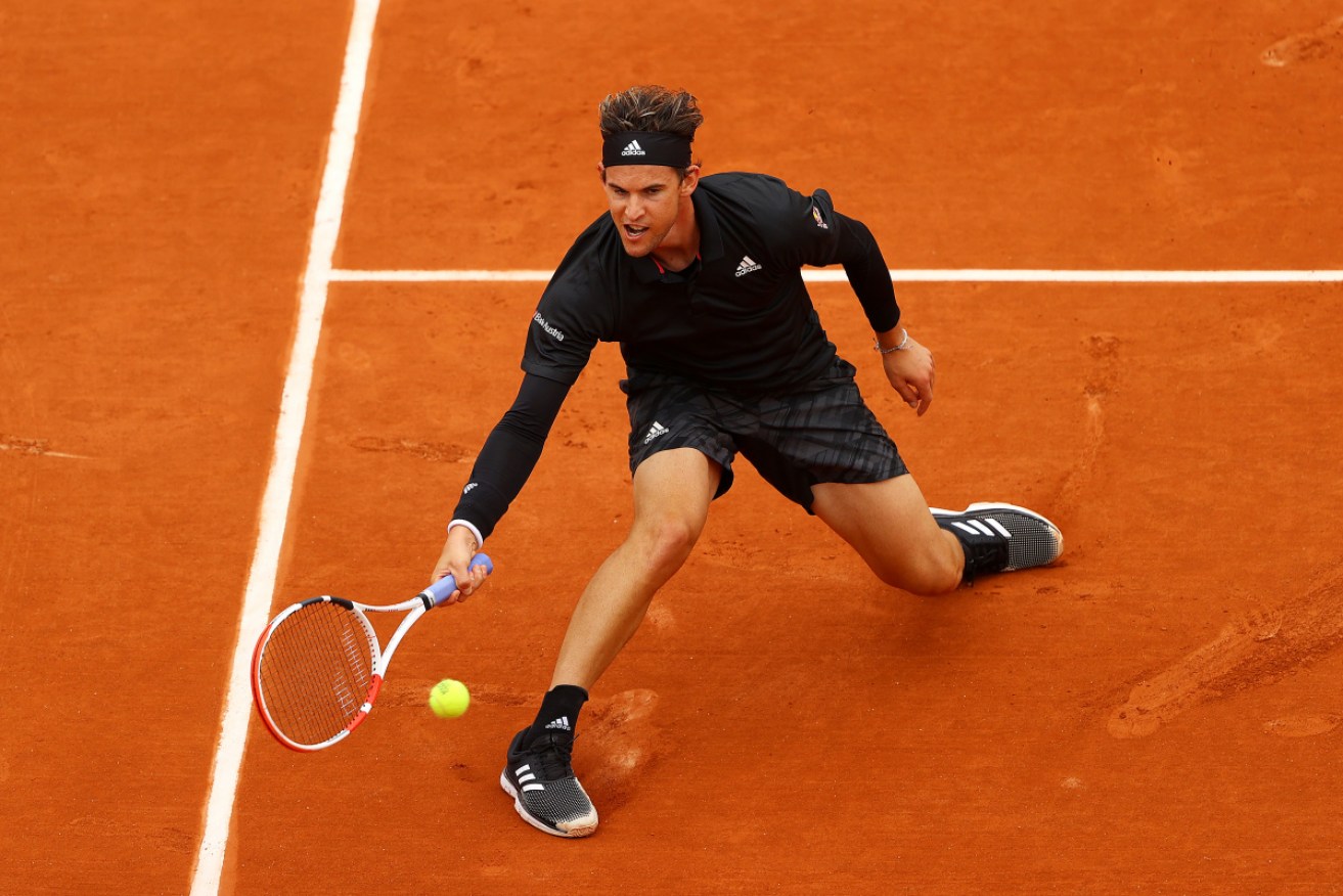 Dominic Thiem  advanced to the third round of the French Open with a convincing win over Jack Sock.