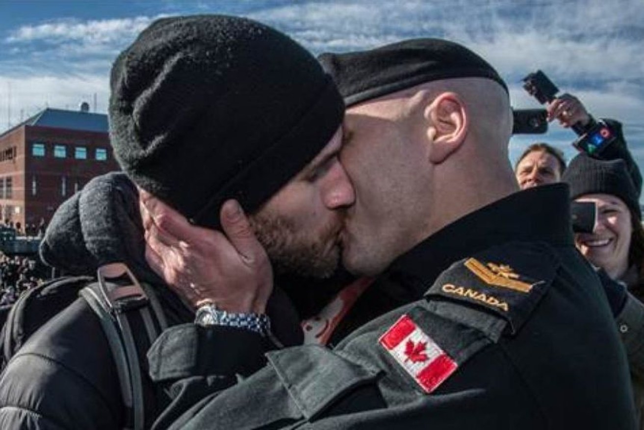 The Twitter account of the Canadian Armed Forces in the US shared this image with the hashtag #ProudBoys.