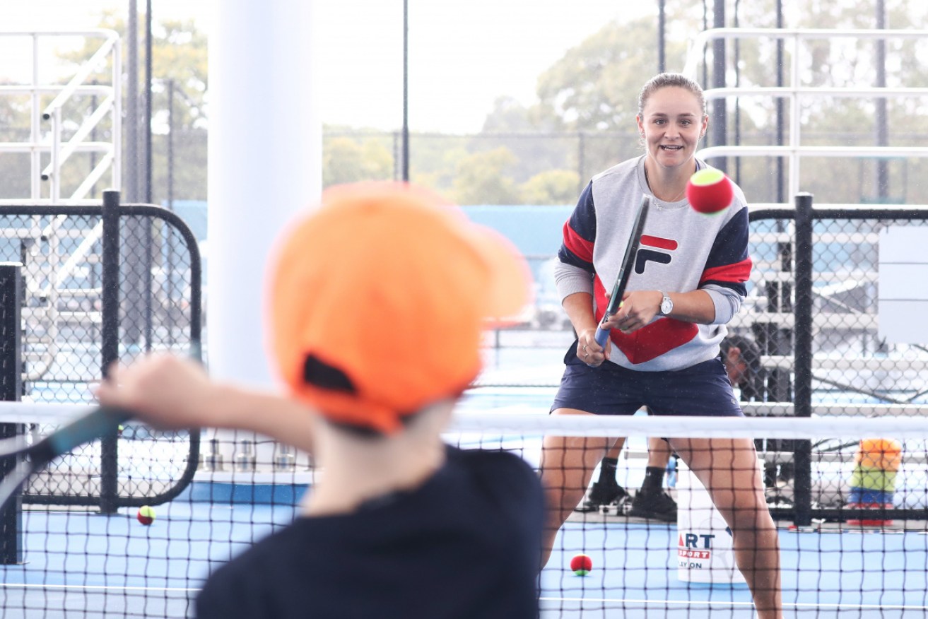 Ash Barty, in Cairns in August, retained her world No.1 ranking despite not flying to New York. 