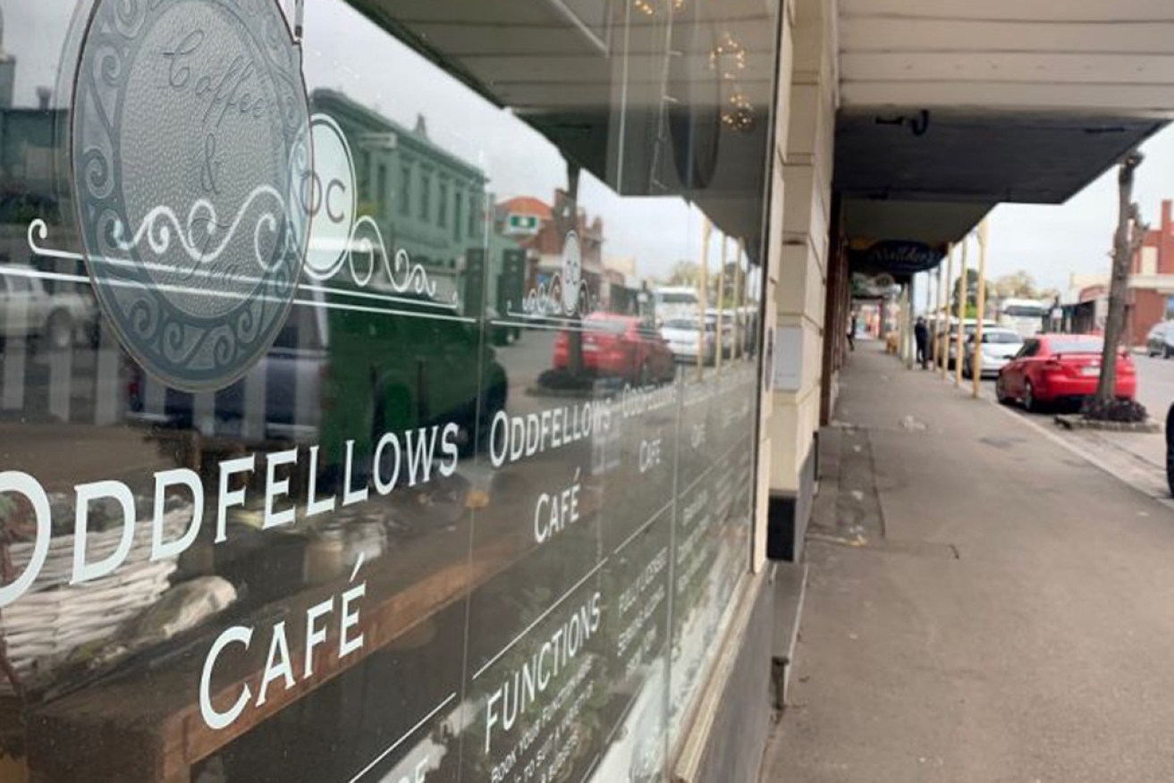 The truck driver dined at the Oddfellows Cafe in Kilmore, sparking an outbreak in the town.