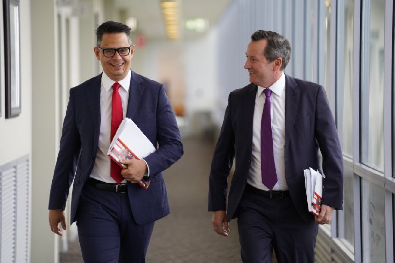 WA Treasurer Ben Wyatt and Premier Mark McGowan have begun spruiking their state budget – and surplus.