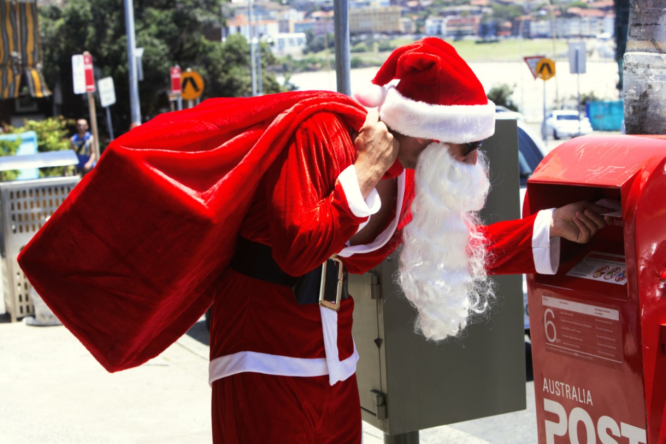 Here's how you can help Santa this Christmas... Post your gifts on time. 