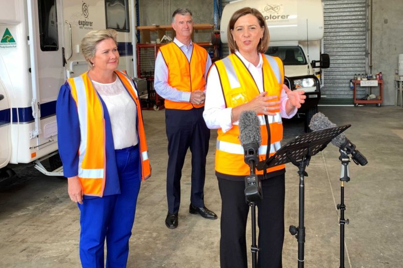 Deb Frecklington on the campaign trail in Queensland.