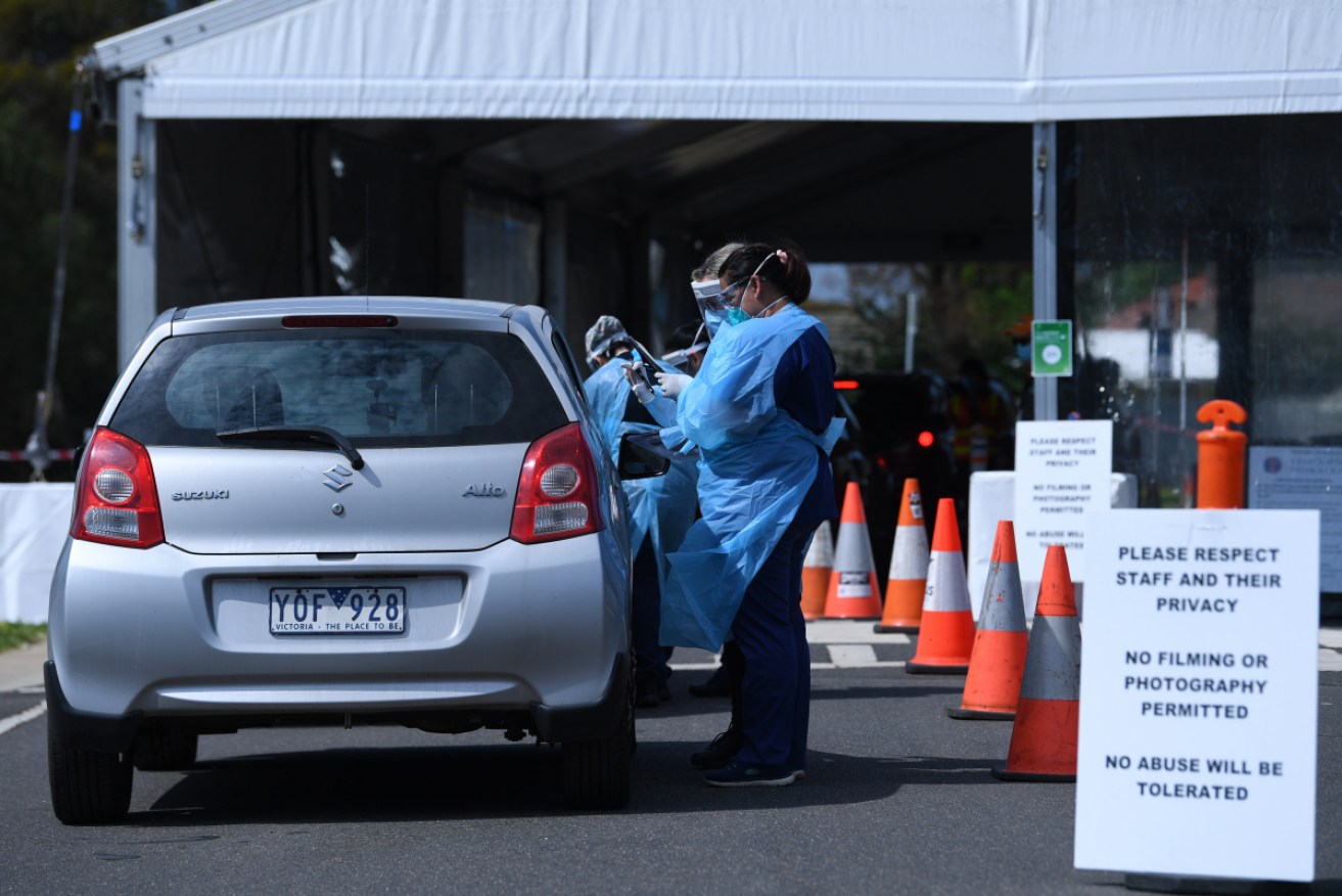 Testing sites in Shepparton have been overwhelmed since news of the outbreak broke.