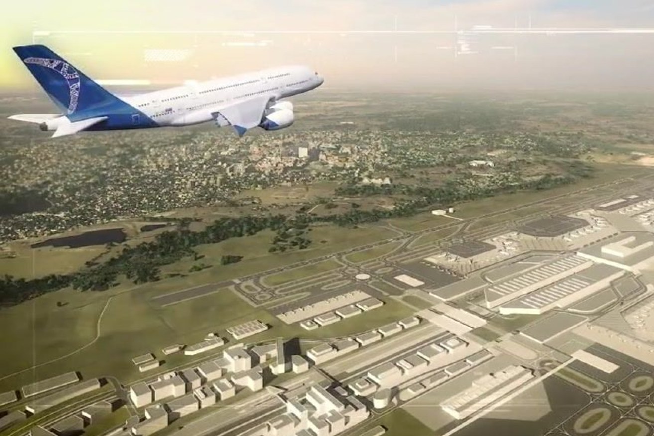 An artist's impression of the planned Western Sydney Airport.