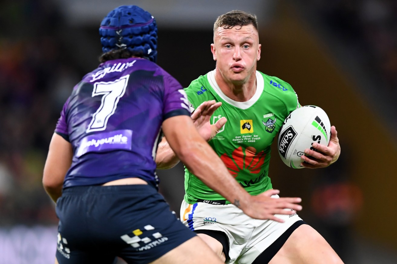 Jack Wighton of the Raiders  will be watching the big game from home in COVID isolation. <i>Photo: AAP</i> 