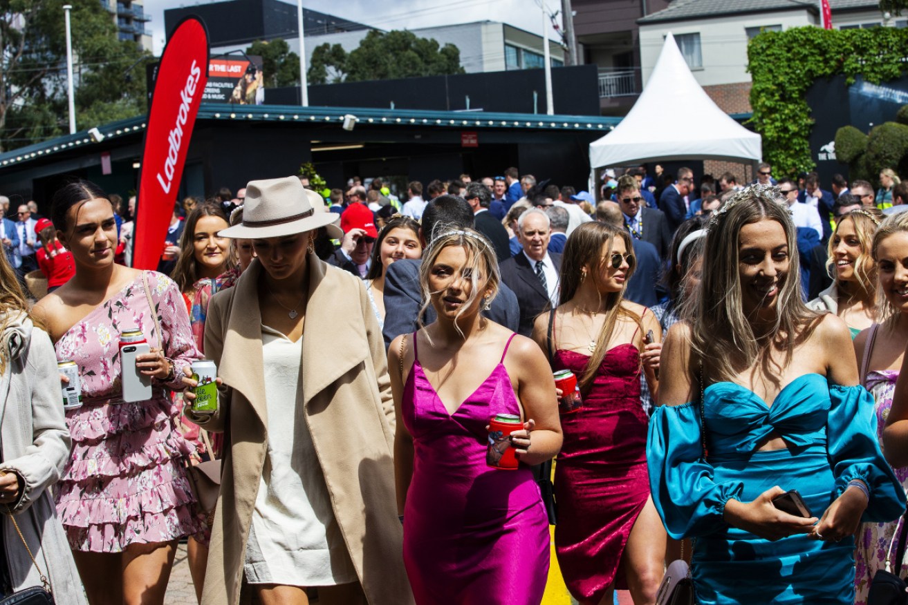 The crowd at the 2019 Cox Plate ... plans were announced (and quickly scrapped) for a much smaller crowd on Saturday.