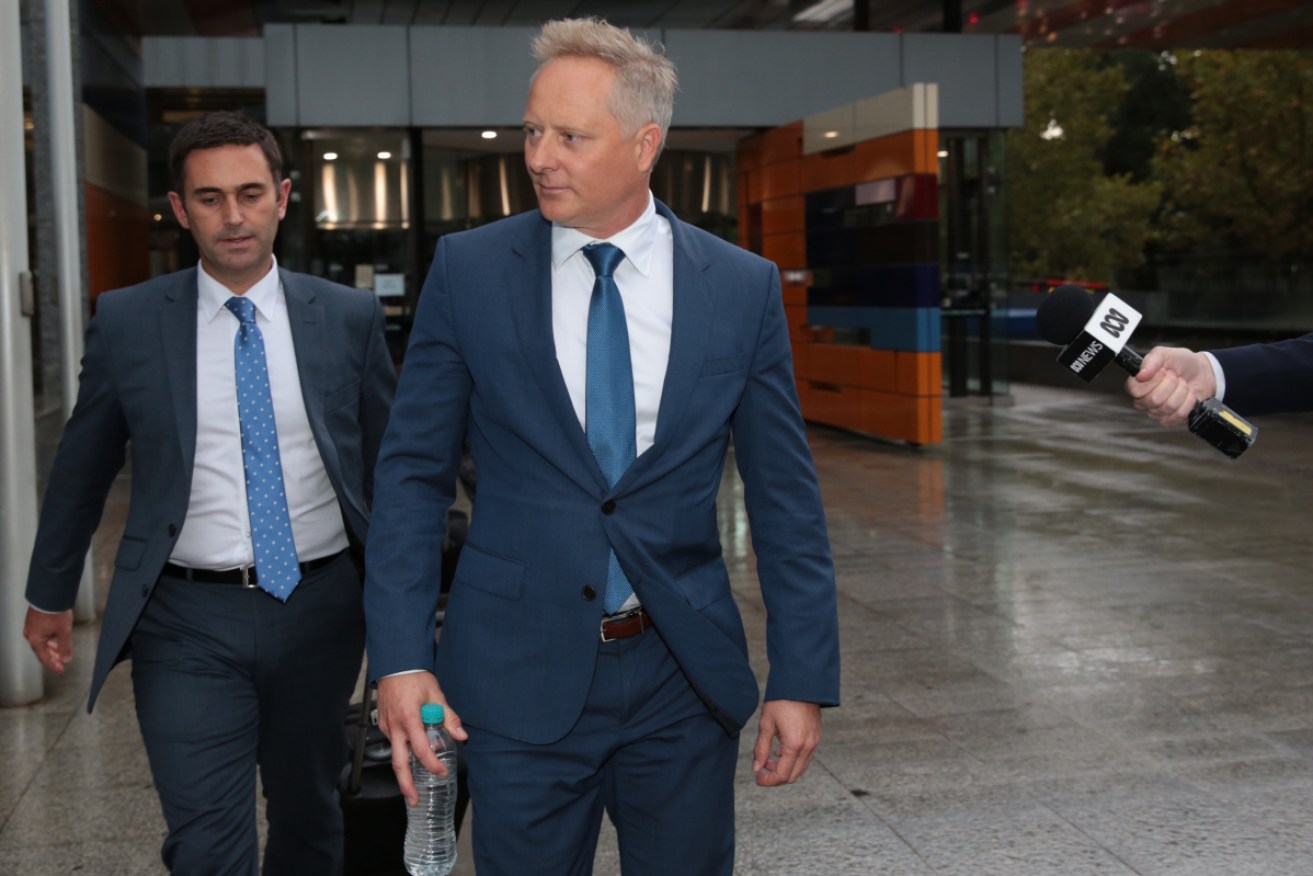 Sam Henderson (right) at the Federal Court in Melbourne in 2018.