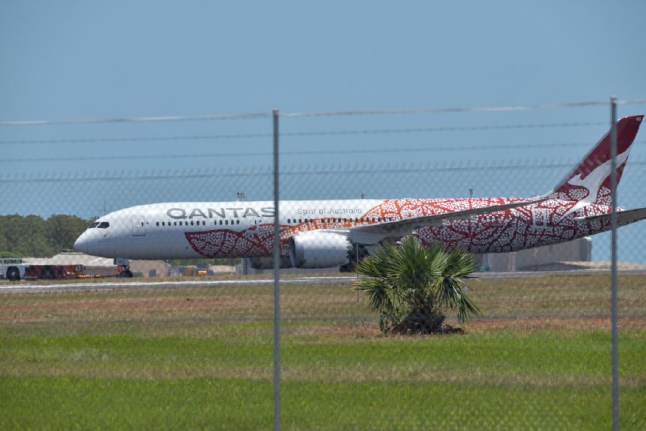 Qantas flight QF110 landed in Darwin just after midday with 161 Australians on board.