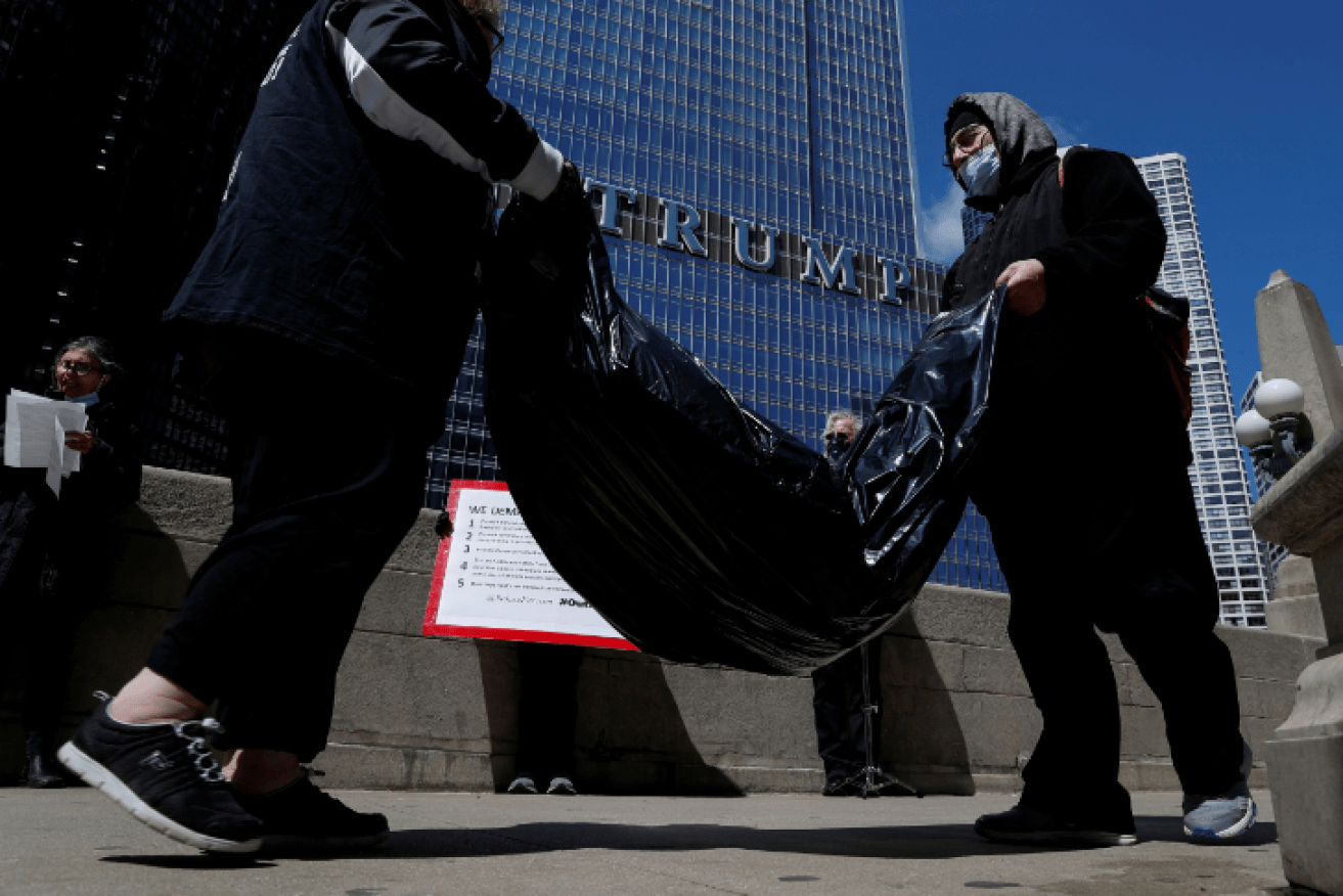 Protests against Donald Trump's mishandling of the COVID crisis have been a fixture outside his properties for months.