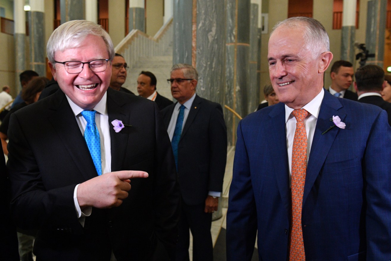 Kevin Rudd and Malcolm Turnbull have joined forces.