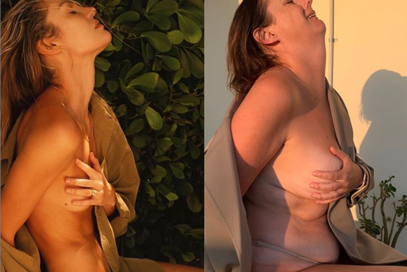 Instagram would let users share the original image of Candice Swanepoel but not Celeste Barber's parody post. 