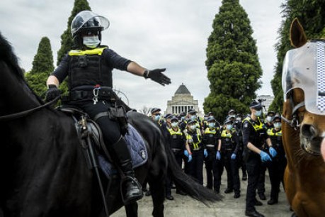 Two charged after Melbourne protest