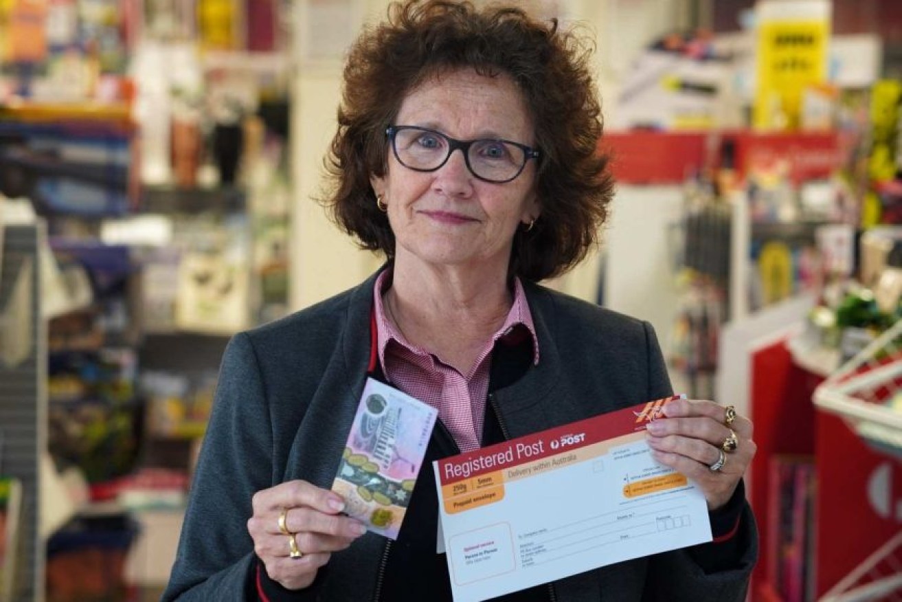 Australia Post licensees are mailing Scott Morrison $5 notes in support for chief executive Christine Holgate.