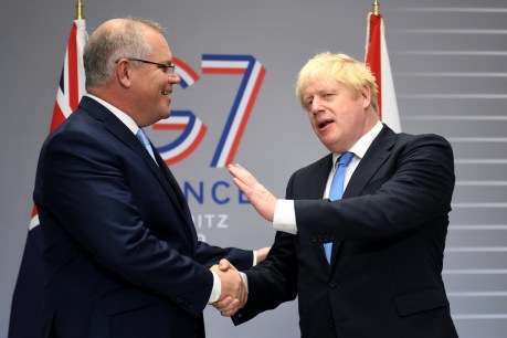 British PM pushes Scott Morrison on climate targets