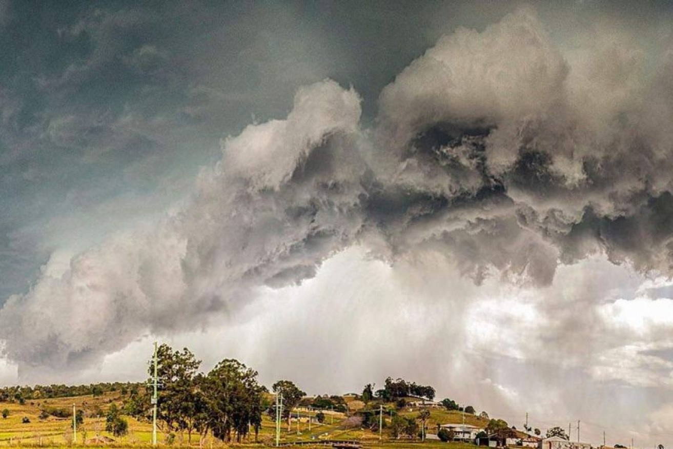 Storm clouds roll in at Vernor, near Fernvale in south-east Queensland on the weekend.
