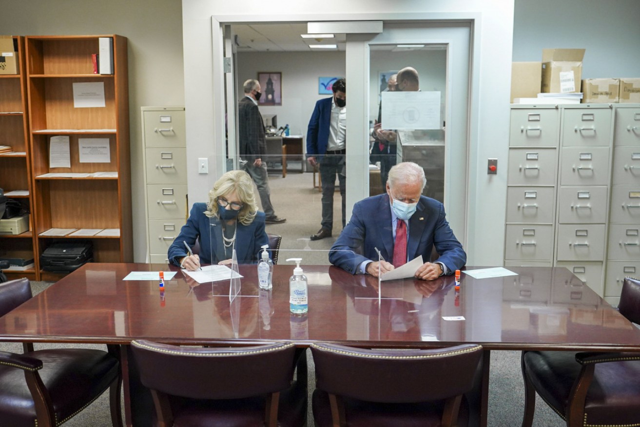 Joe Biden has officially voted.