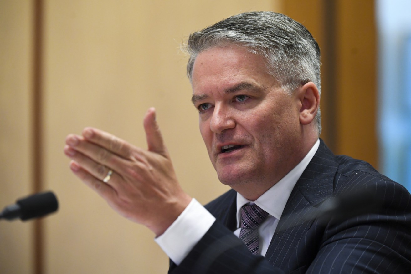 Mathias Cormann at one of his final rounds of Senate estimates hearings earlier in October.