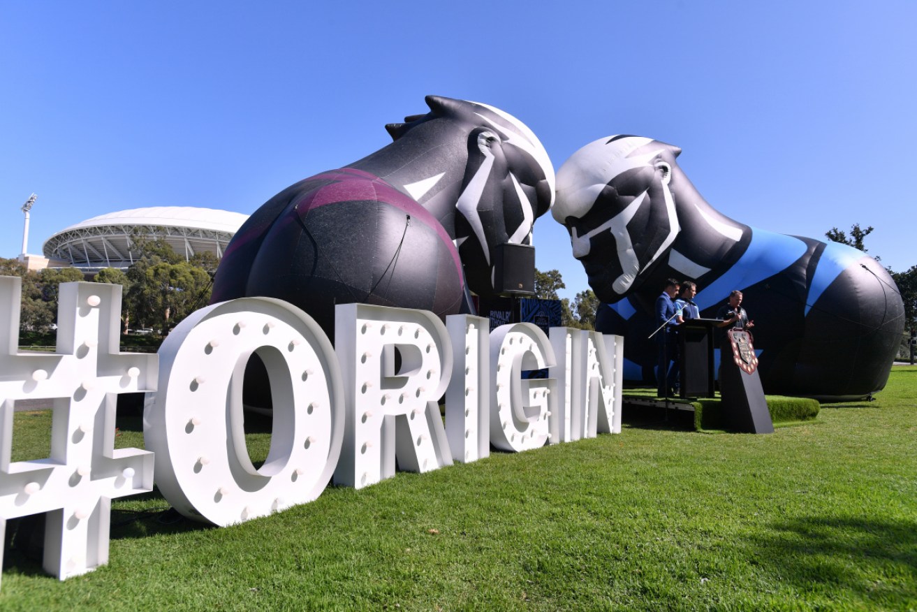 The State of Origin series, launched in Adelaide in February, kicks off on Wednesday night.