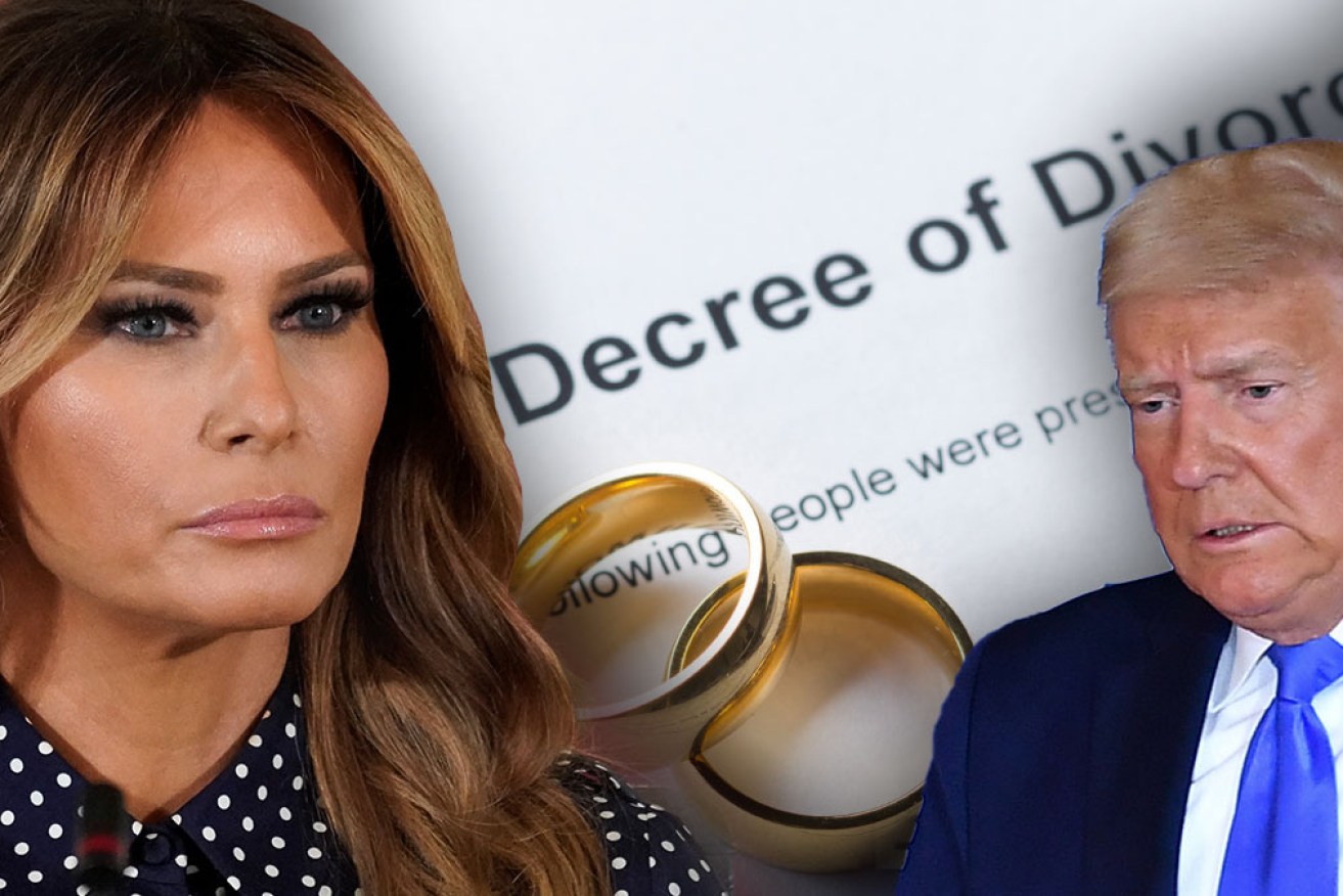 Melania Trump begins divorce countdown. 