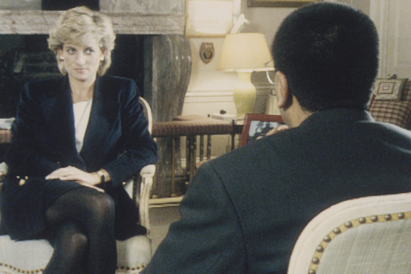 Princess Diana and Martin Bashir during the infamous Panorama interview in 1995.