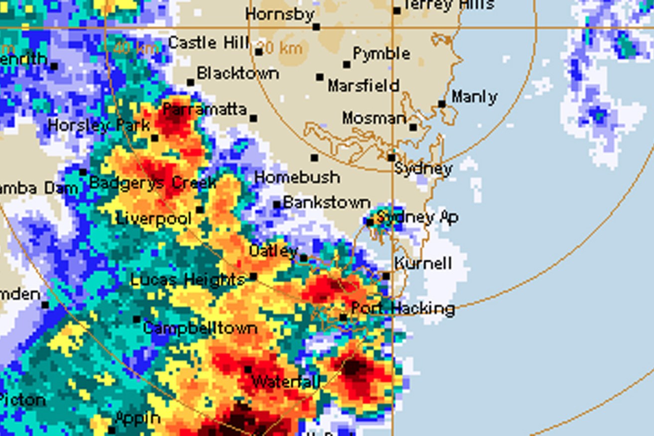 The storm heads for Sydney on Friday afternoon.