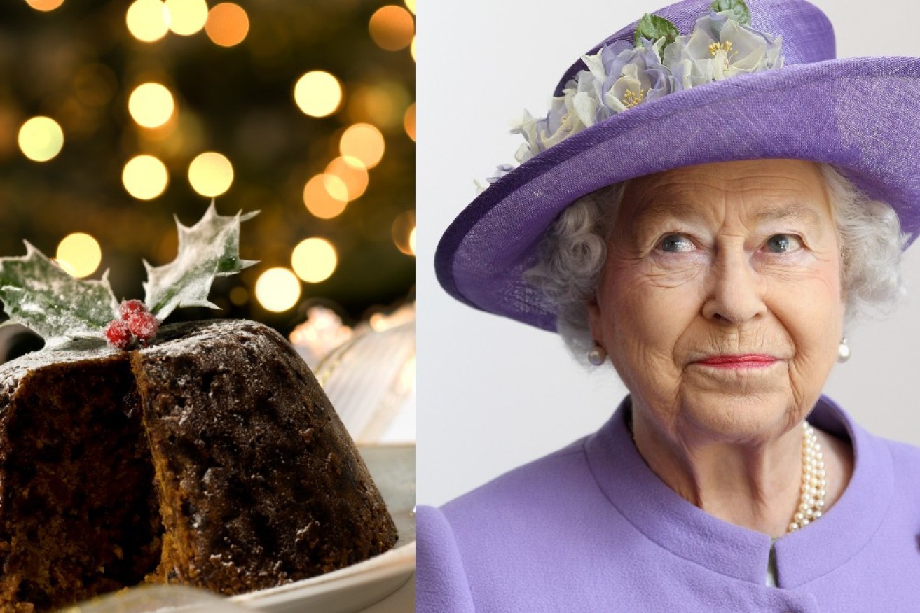 Here's the Christmas pudding the Queen will be tucking into for dessert.