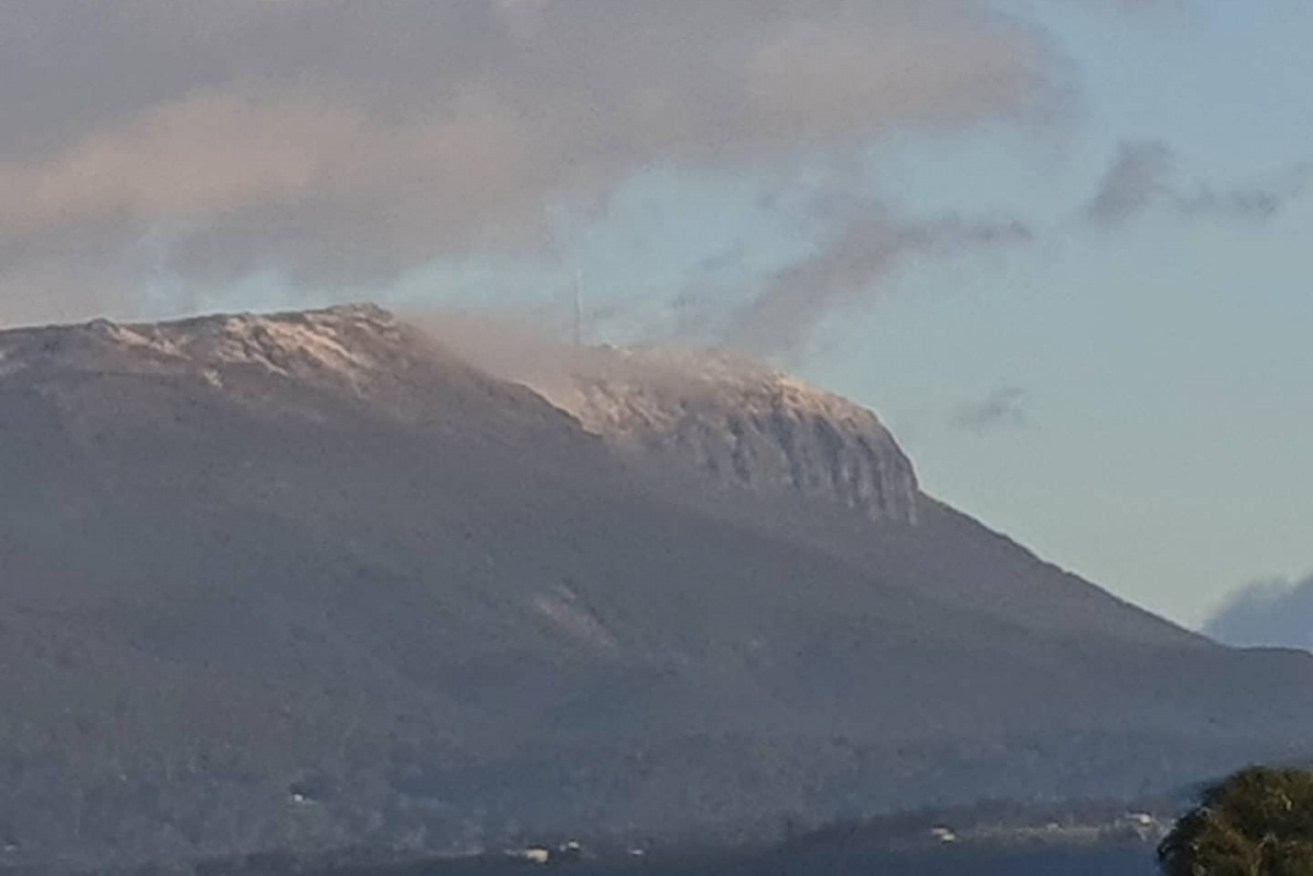 Snow has fallen on Hobart's kunanyi/Mount Wellington