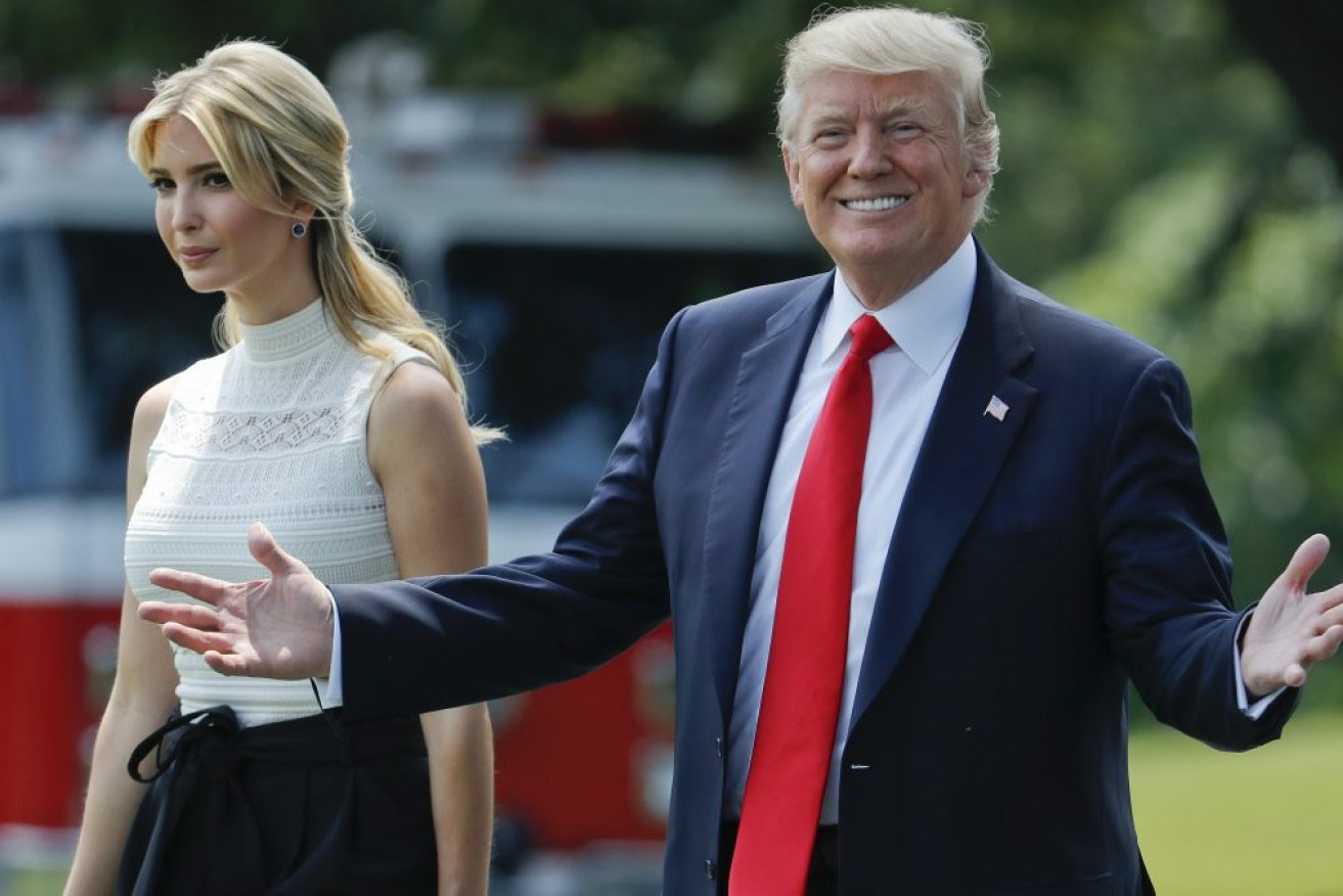 Ivanka Trump with her father Donald at the White House in 2017.