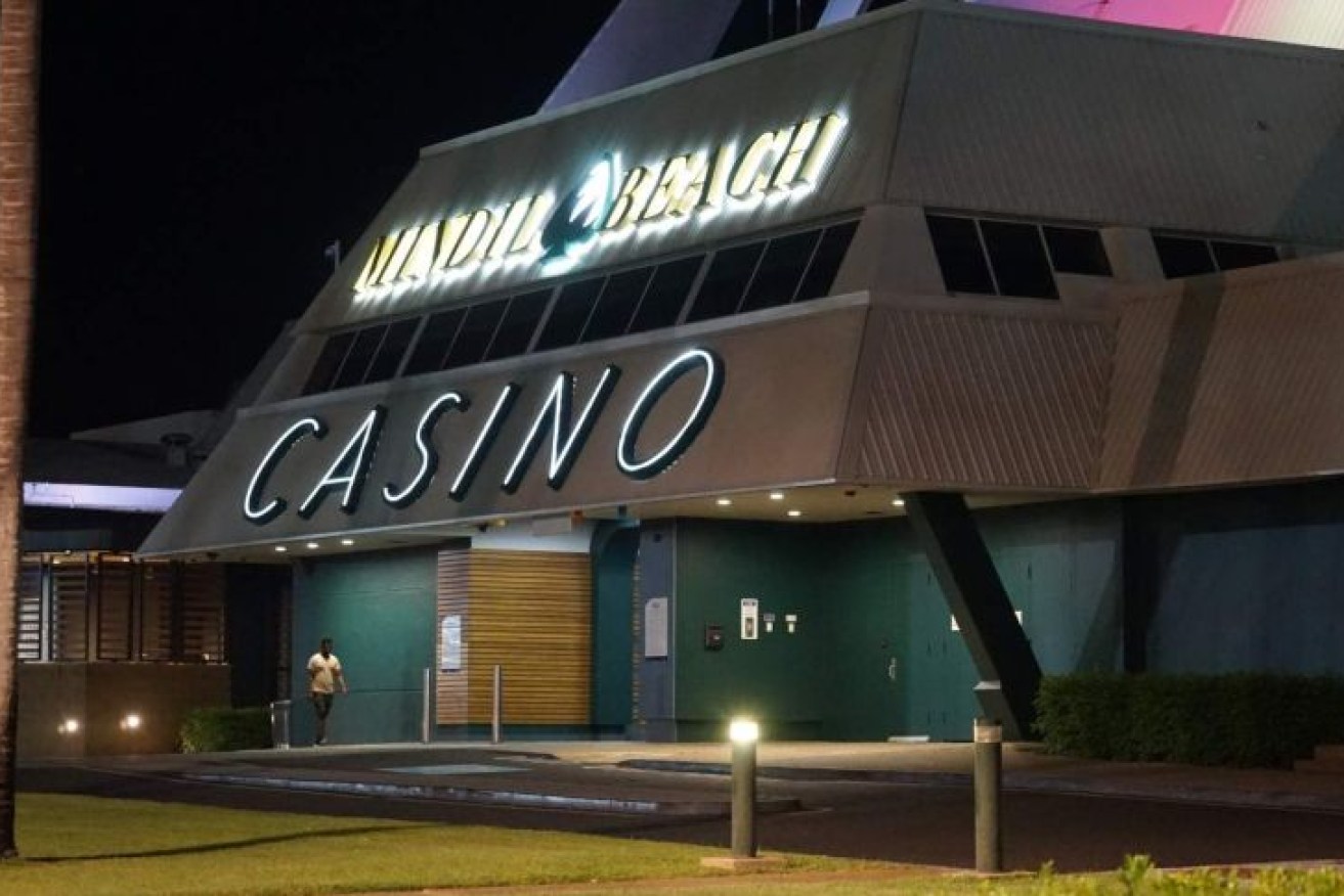 The CCTV footage captures the assault outside Darwin's Mindil Beach Casino.
