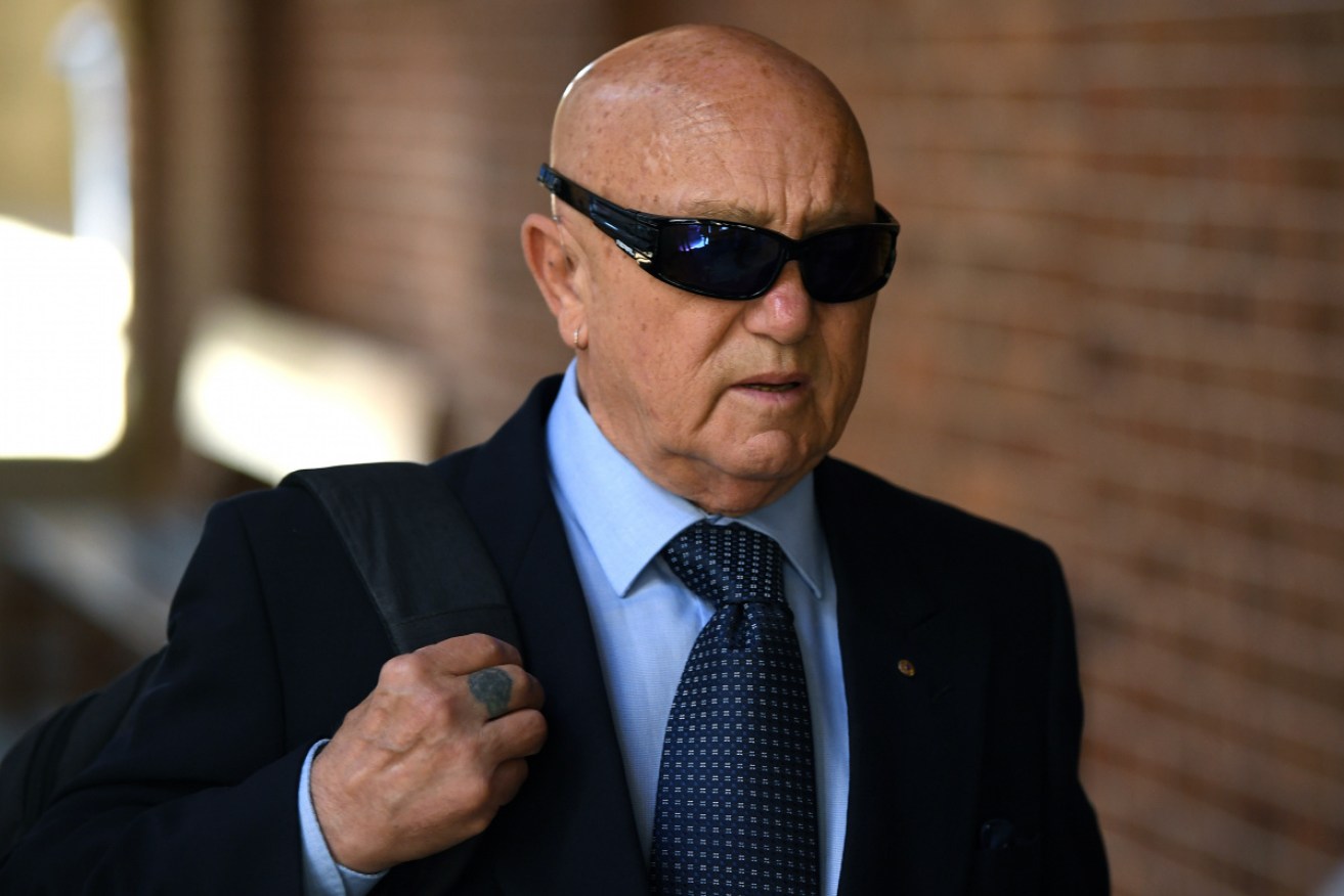 Angry Anderson arrives at court on Tuesday.