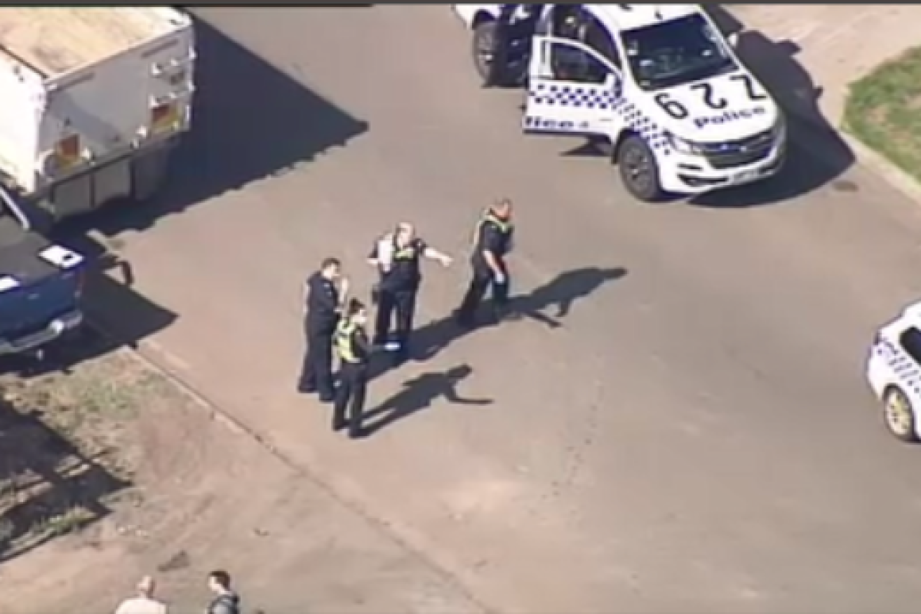 Police arrived at the scene in Melbourne's west. 